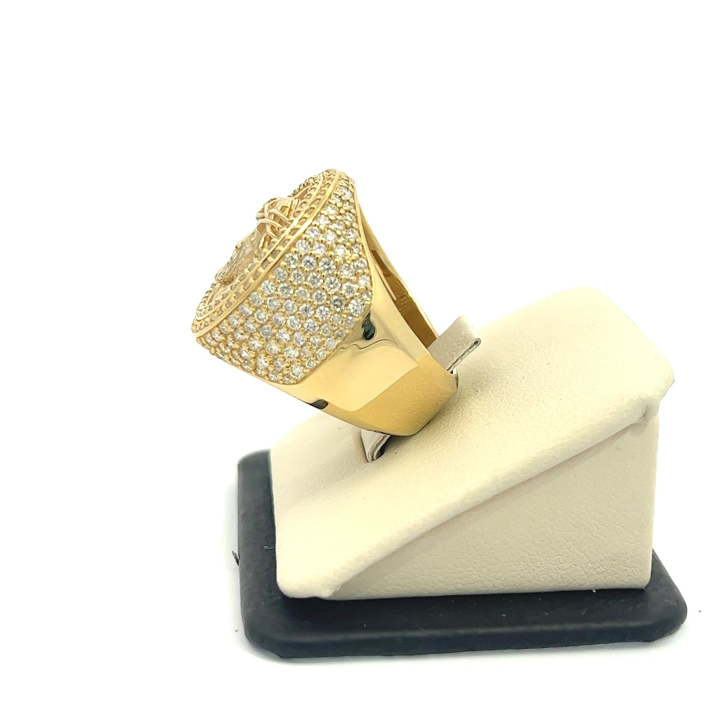 10kt Yellow Gold Jesus Ring 3.95ct