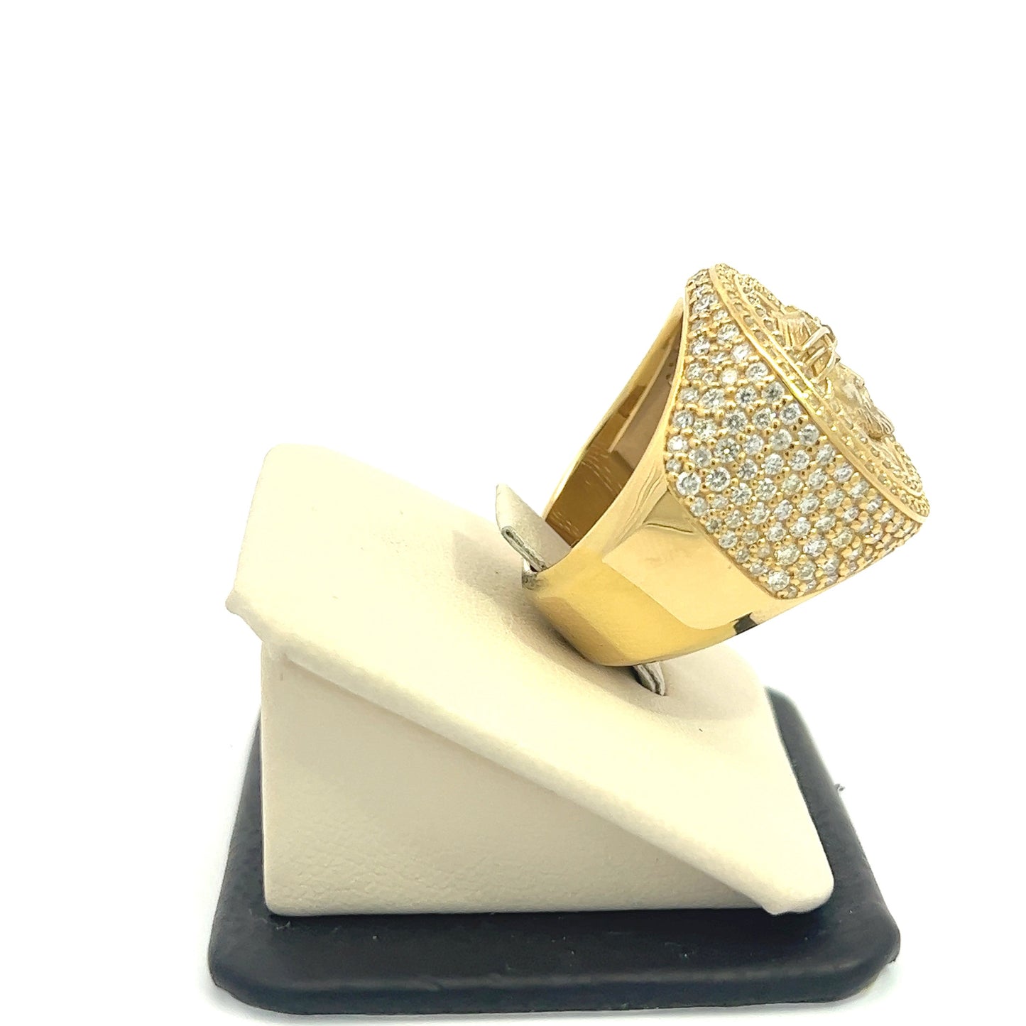 10kt Yellow Gold Jesus Ring 3.95ct