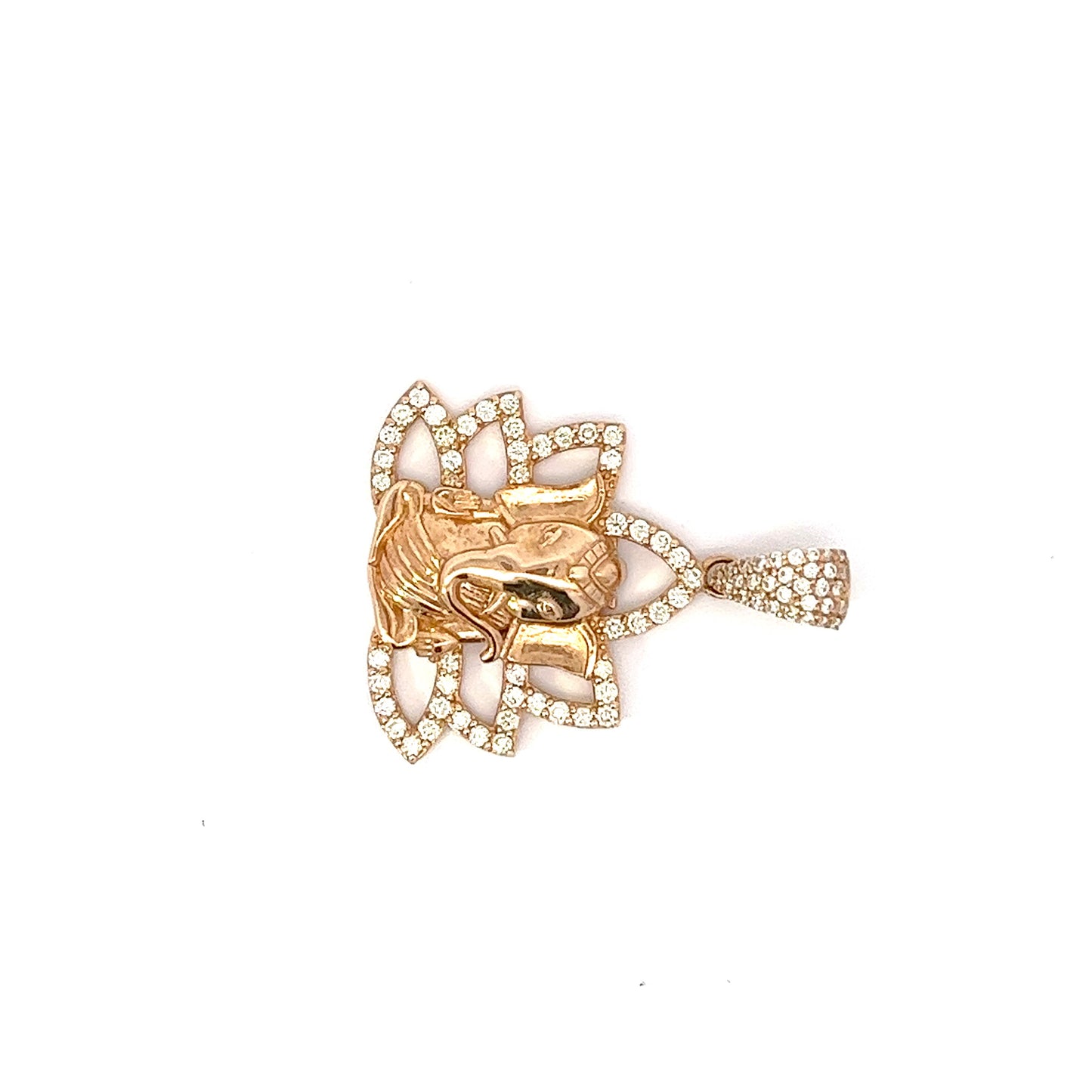 14kt Yellow Gold Ganesh Ji Diamond Pendant 1.12ctw