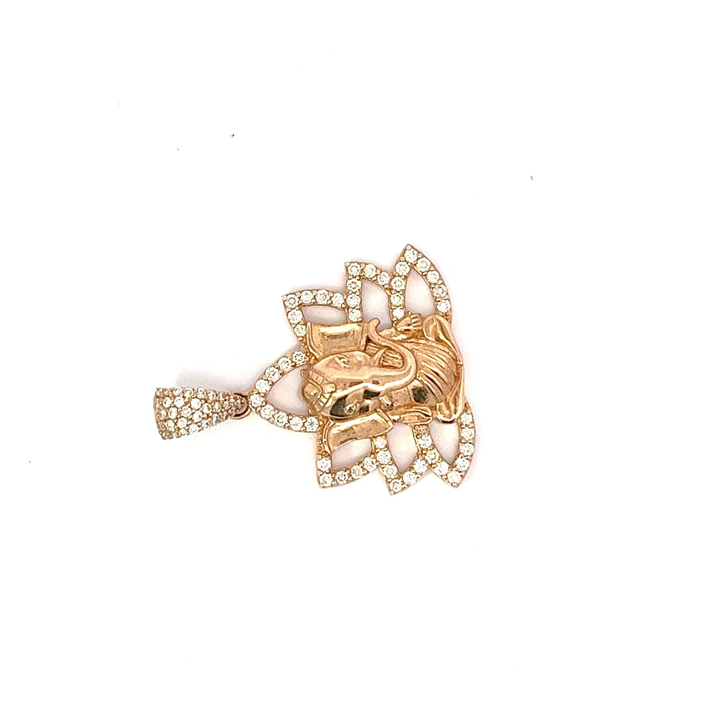 14kt Yellow Gold Ganesh Ji Diamond Pendant 1.12ctw