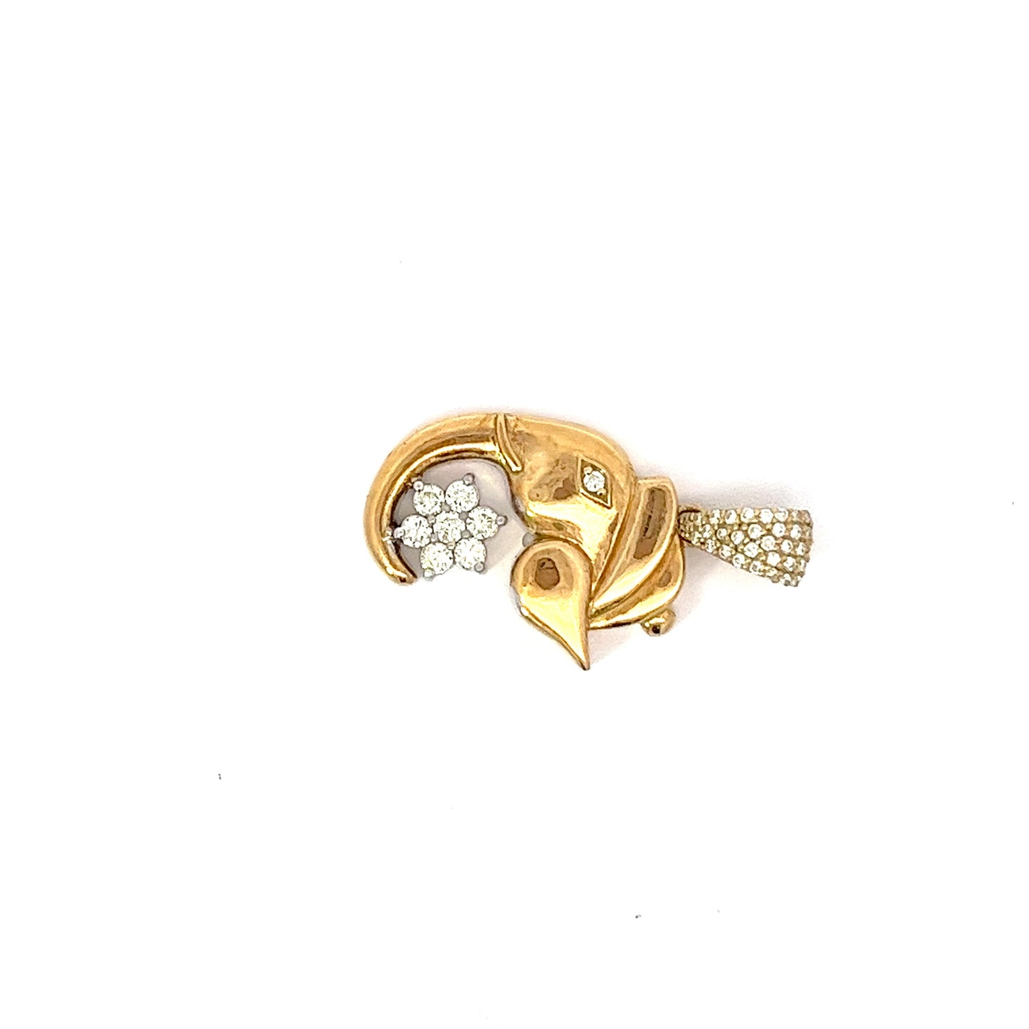 18kt Yellow Gold Ganesh Ji Diamond Pendant 0.70ctw