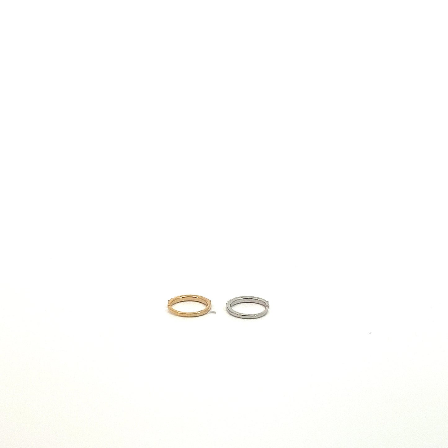 18kt White/Yellow Gold Twisted Nose Stud 0.03ctw