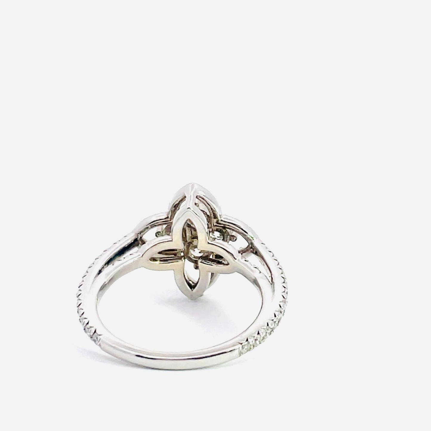 14 K White Gold Fancy Rings 1.25 cttw