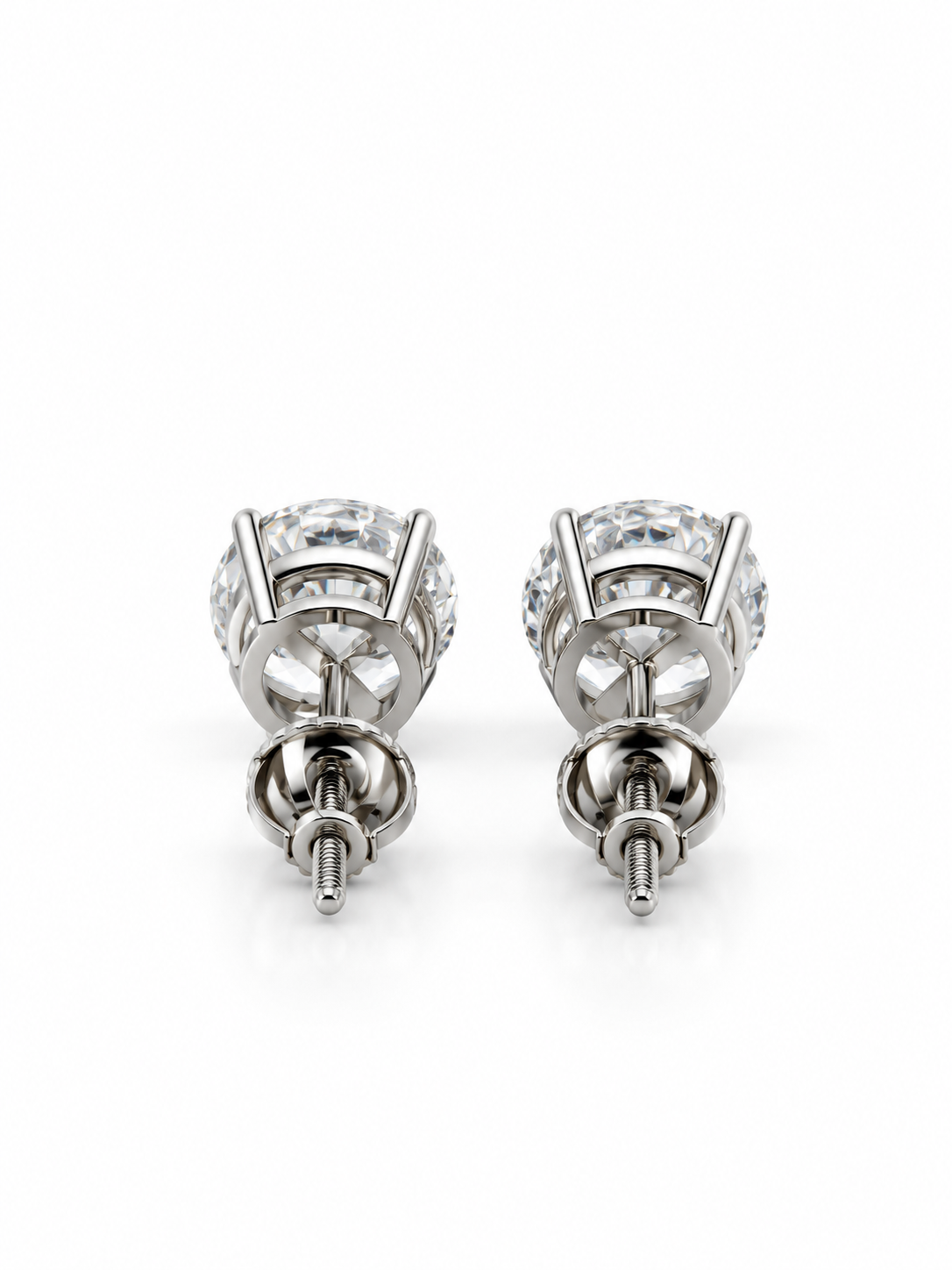 5.03 CTW IGI Certified Lab-Grown Diamond Stud Earrings in 14K White Gold