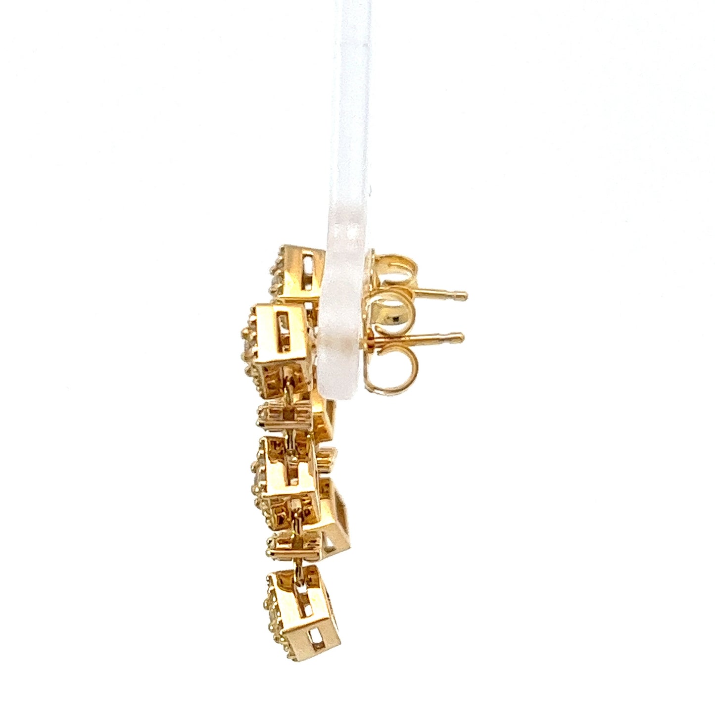 14kt Yellow Gold Custom Diamond Earring 1.27ctw