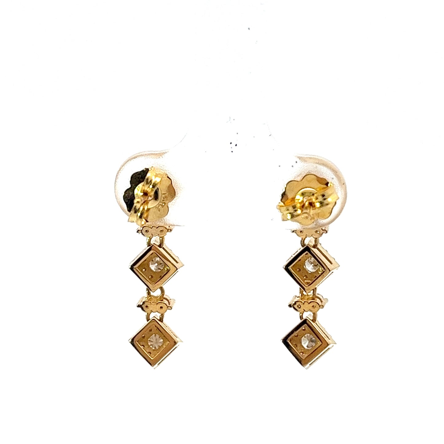 14kt Yellow Gold Custom Diamond Earring 1.27ctw