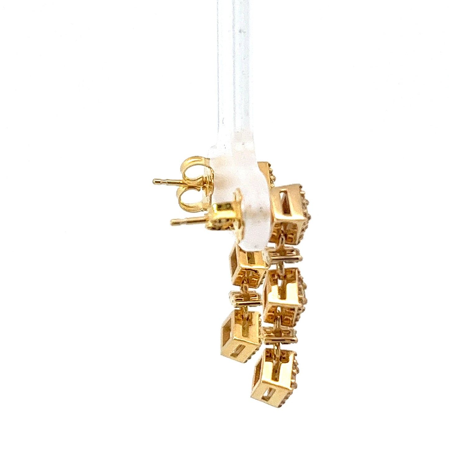 14kt Yellow Gold Custom Diamond Earring 1.27ctw