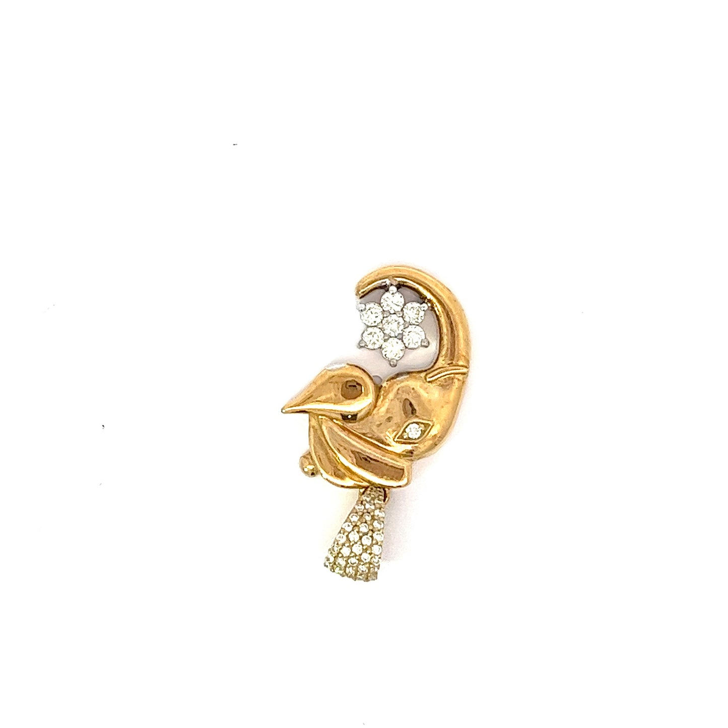 18kt Yellow Gold Ganesh Ji Diamond Pendant 0.70ctw