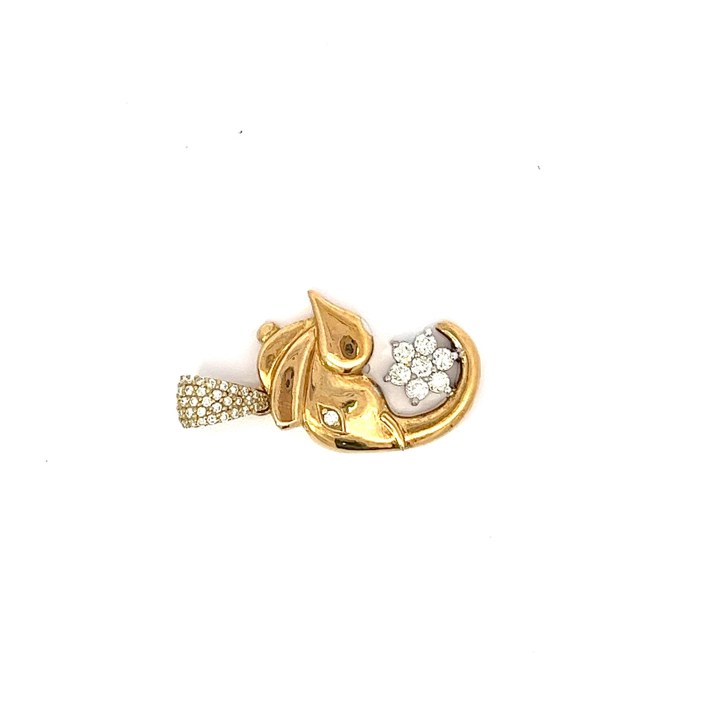 18kt Yellow Gold Ganesh Ji Diamond Pendant 0.70ctw