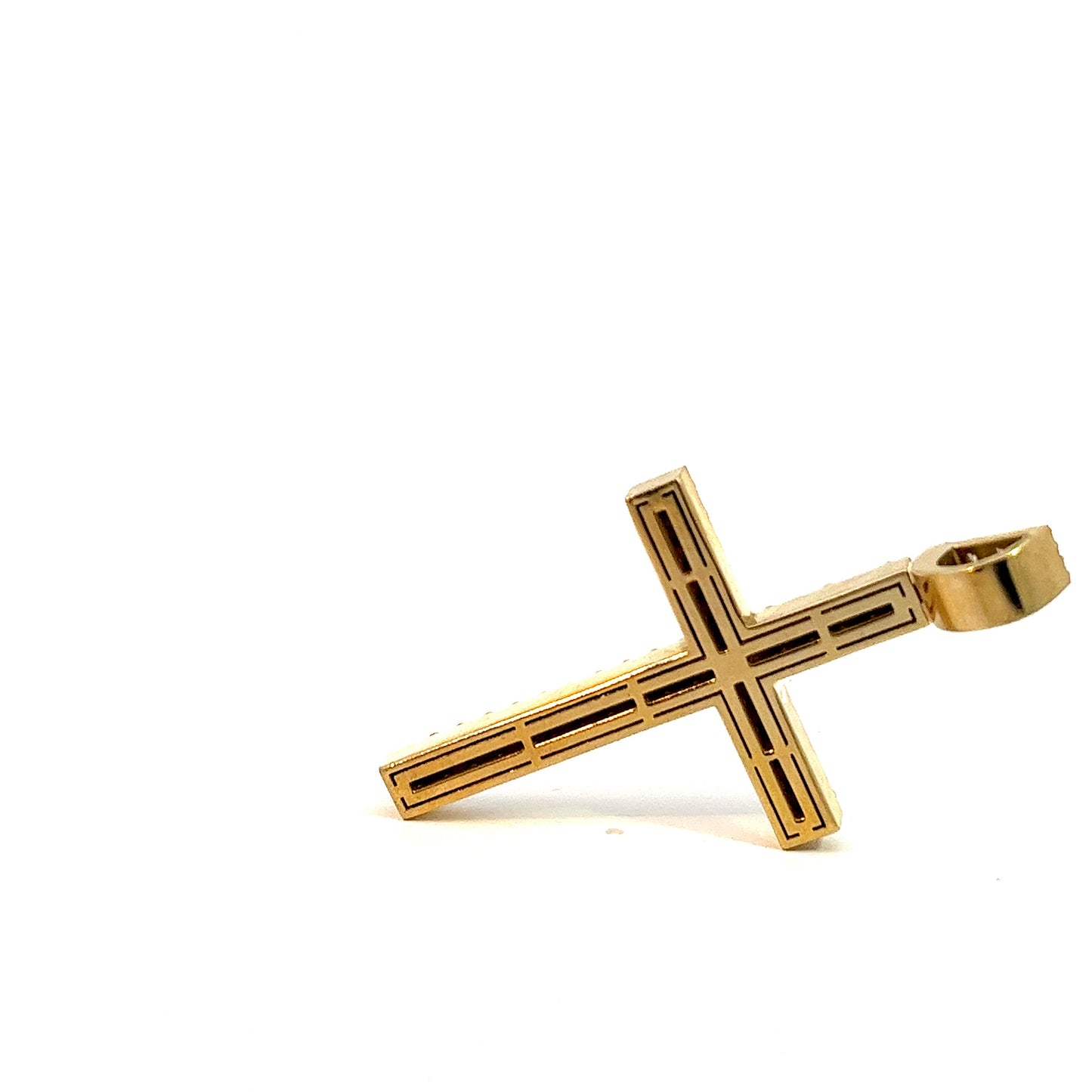 10kt Yellow Gold Diamond Cross Pendant 3.78ctw