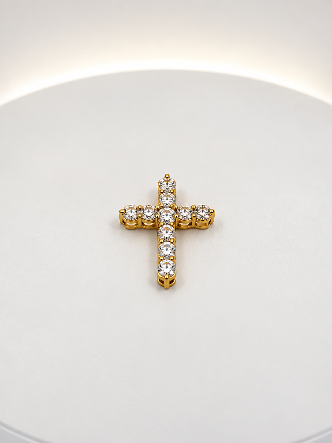 14K Yellow Gold 2.00 CTW Lab-Grown Diamond Cross Pendant