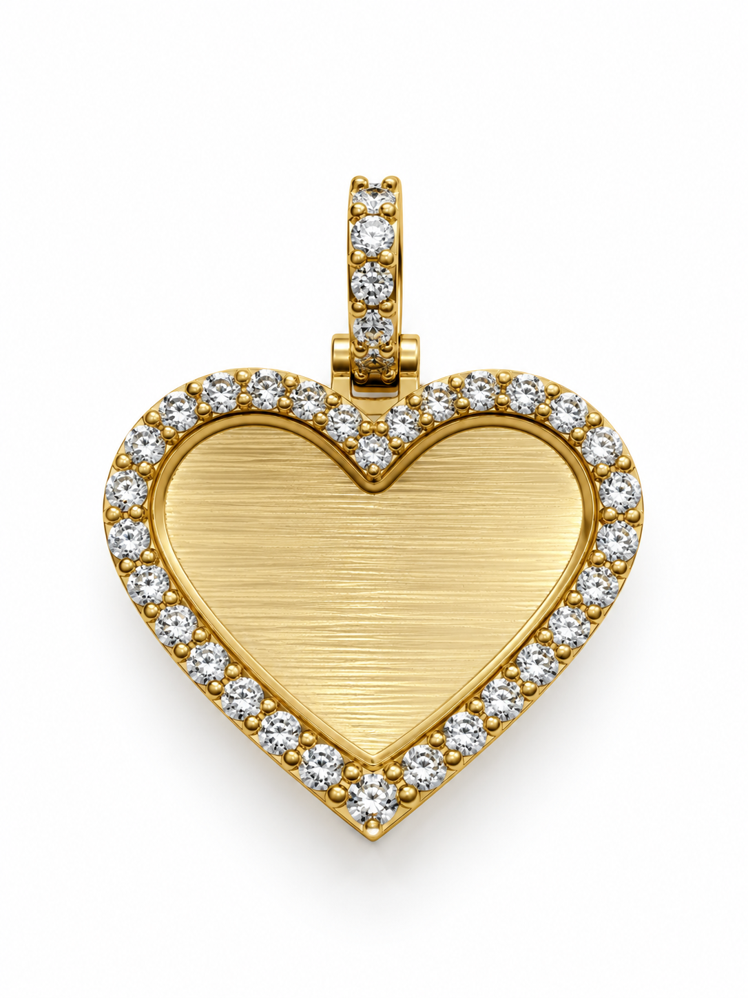 14K Yellow Gold 1.13 CTW Lab-Grown Diamond Herat Memory Pendant