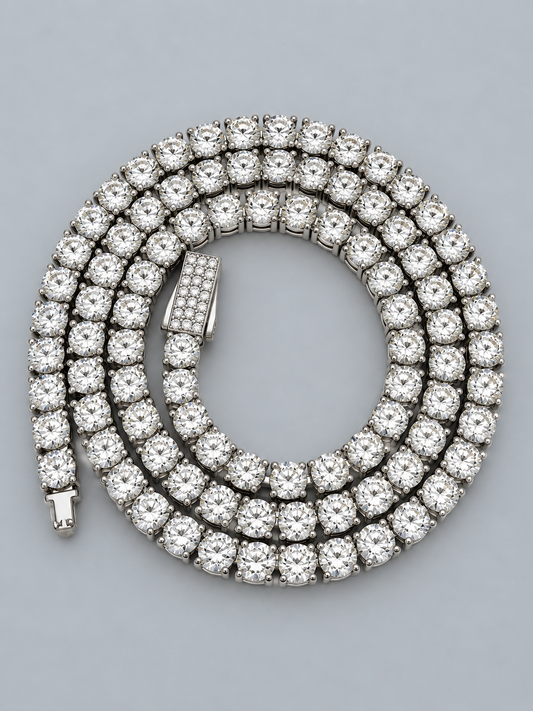 Moissanite Tennis Necklace - Silver 20