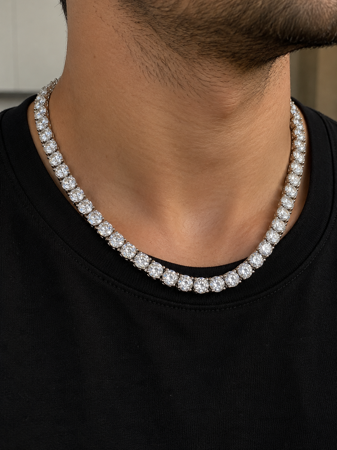 Moissanite Tennis Necklace - Silver 20