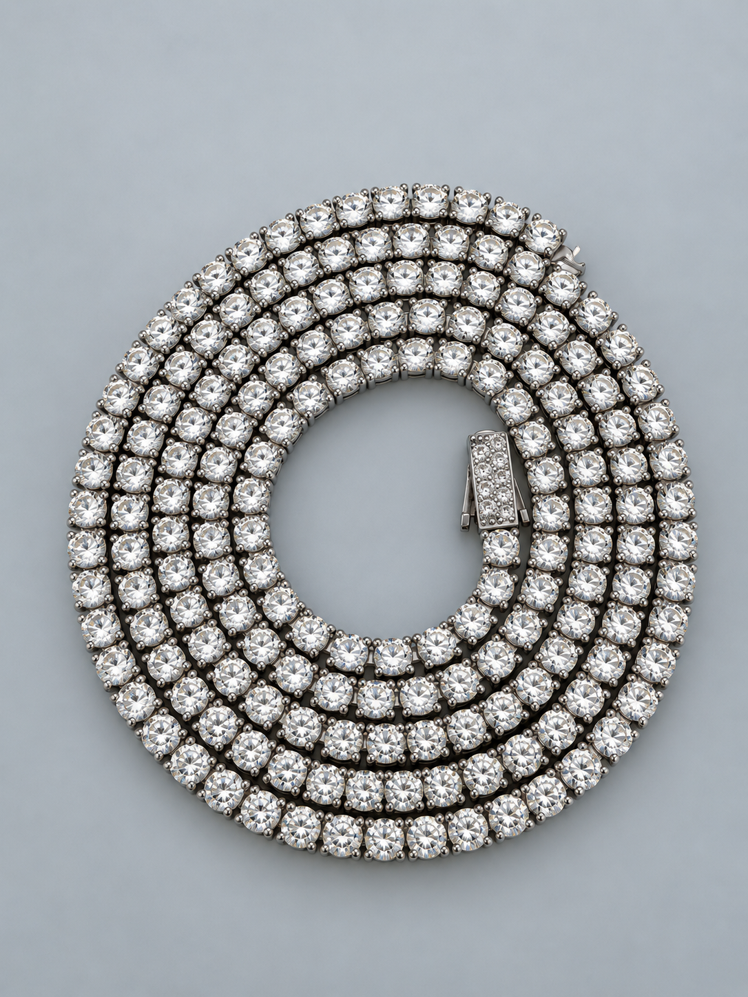 Moissanite Tennis Chain-Silver -20