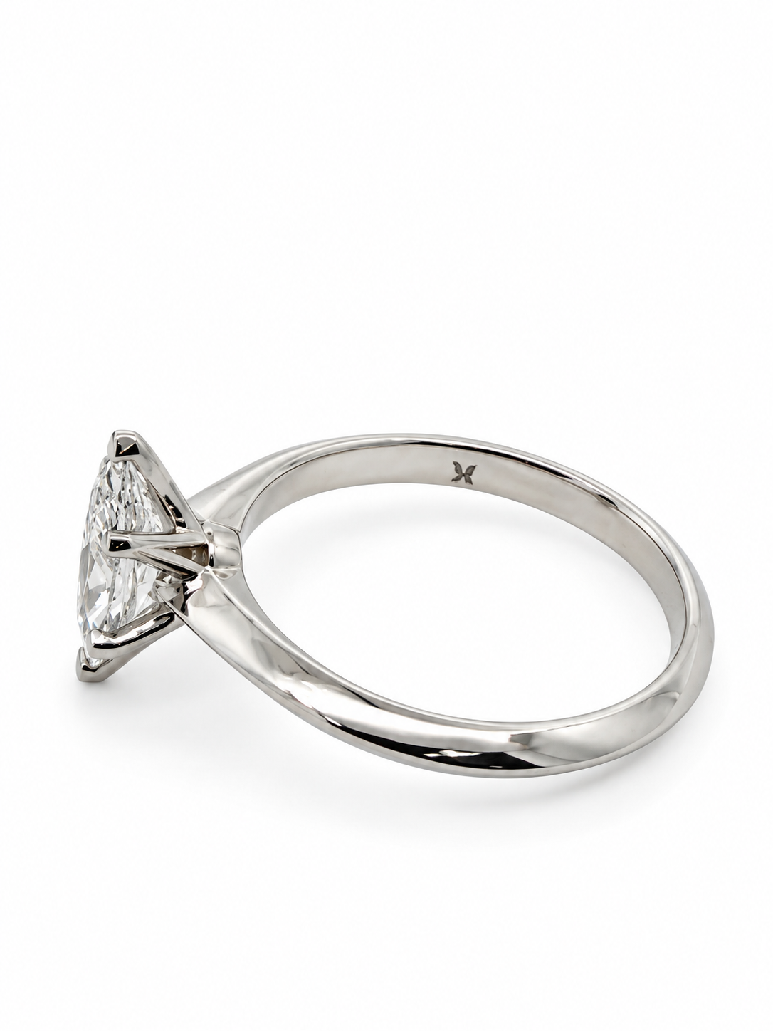 1.00 CT Marquise  Cut Lab Grown Diamond Solitaire Engagement Ring in 14K White Gold