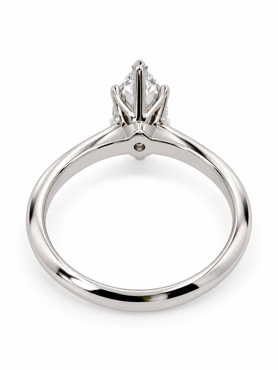 1.00 CT Marquise  Cut Lab Grown Diamond Solitaire Engagement Ring in 14K White Gold