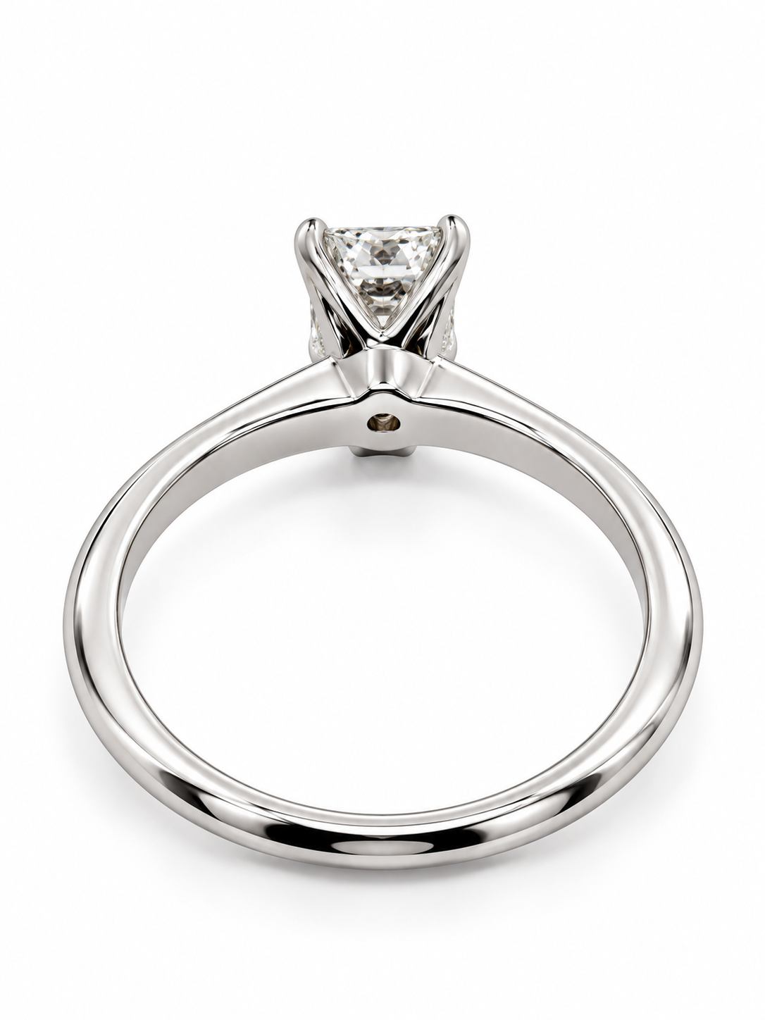 1.00 CT Emerald Cut Lab Grown Diamond Solitaire Engagement Ring in 14K White Gold-IGI Graded
