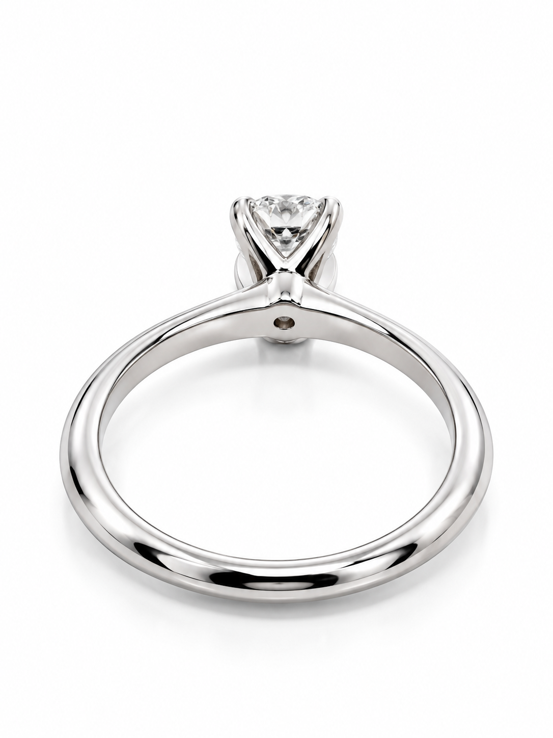14K white Gold 1.05 CT Pear-Shaped Lab Grown Diamond Solitaire Ring