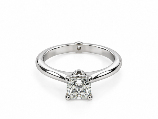 1.00 CT Princess Cut Lab Grown Diamond Solitaire Engagement Ring 14k White Gold-IGI Graded