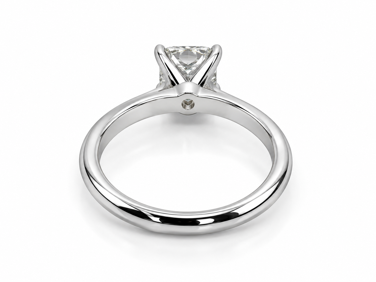 1.00 CT Princess Cut Lab Grown Diamond Solitaire Engagement Ring 14k White Gold-IGI Graded