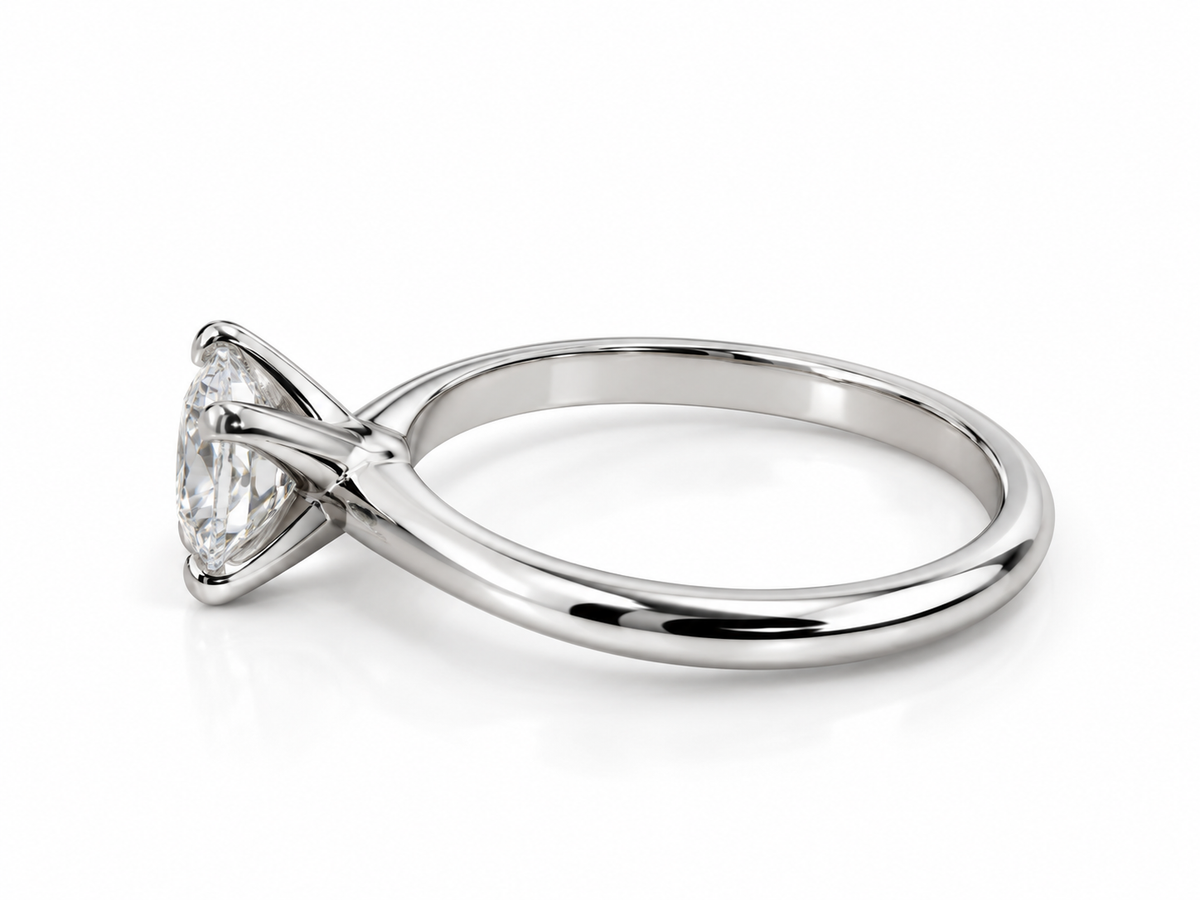 1.00 CT Cushion Cut Lab Grown Diamond Solitaire Engagement Ring in 14K white Gold -IGI Certified