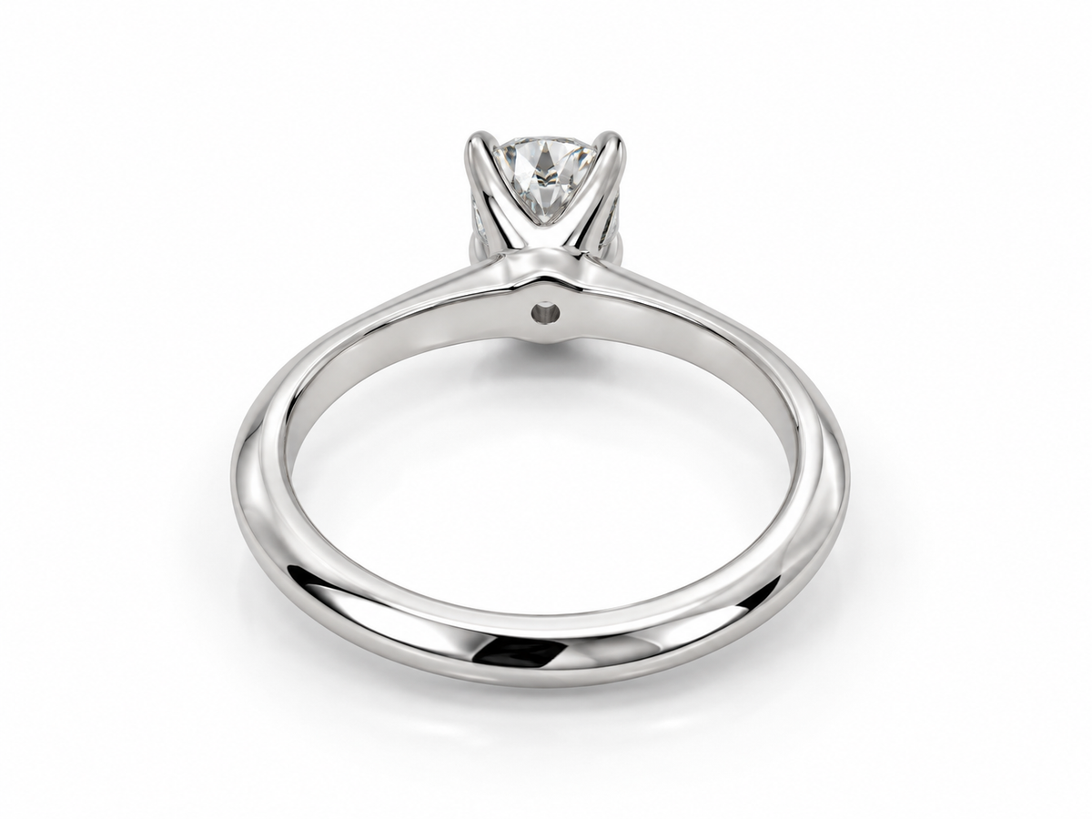 1.00 CT Cushion Cut Lab Grown Diamond Solitaire Engagement Ring in 14K white Gold -IGI Certified