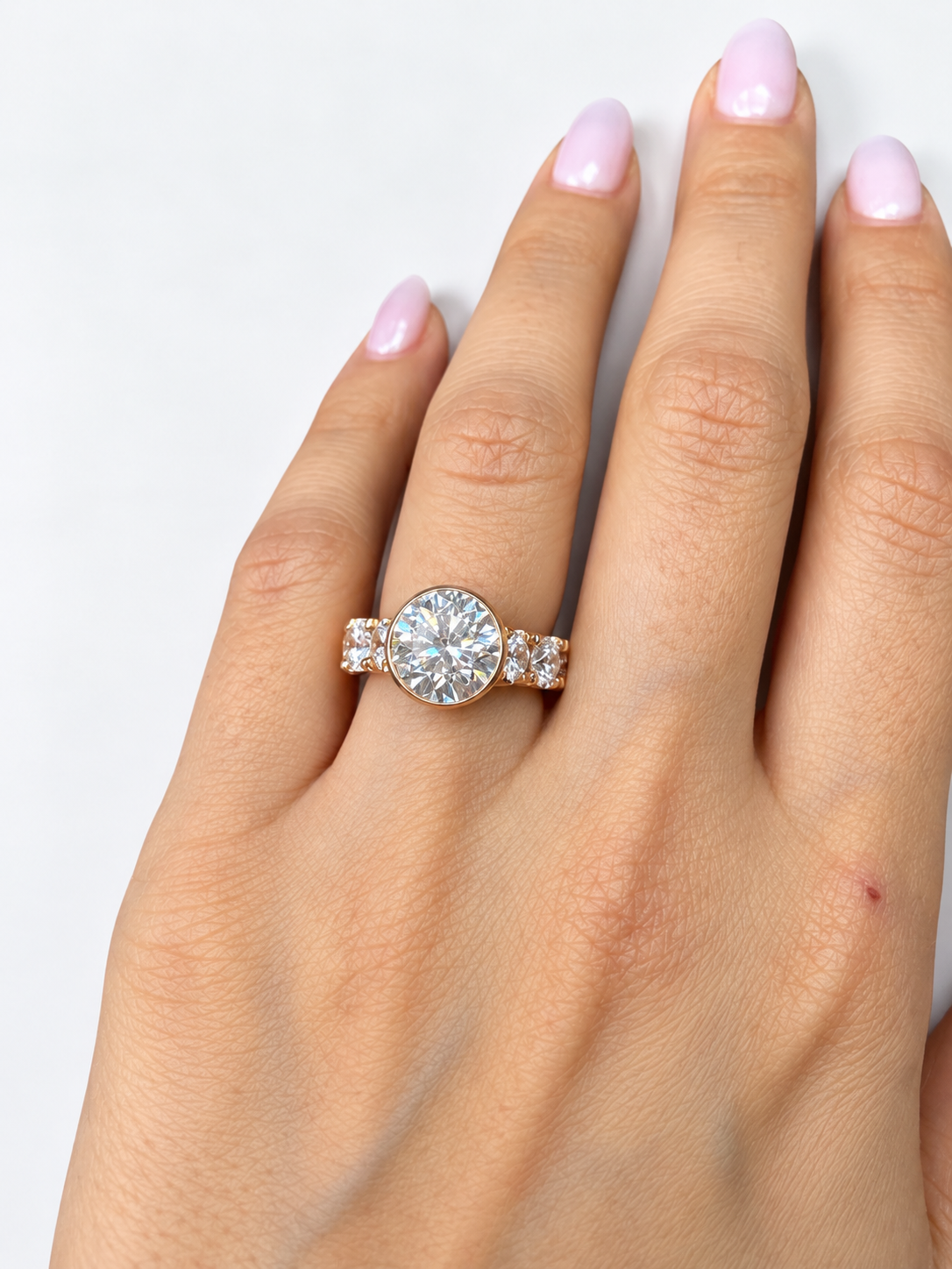 4.00 CT Fancy Lab Grown Diamond Ring in 14K Yellow Gold – 6.20 CTW – IGI Certified