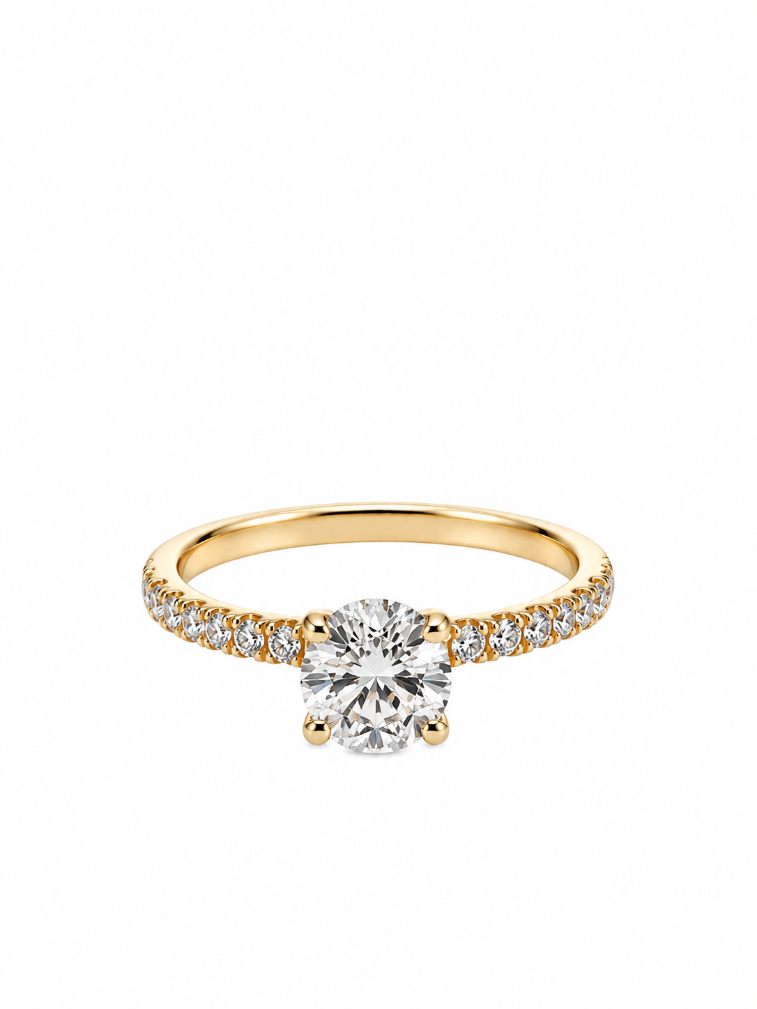 CT Oval Lab Grown Diamond 2.06 Engagement Ring in 14K Yellow Gold- IGI Certified