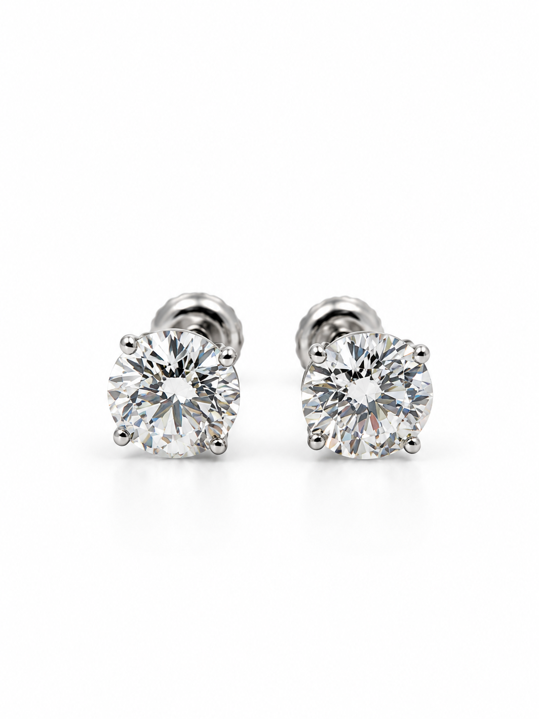 5.03 CTW IGI Certified Lab-Grown Diamond Stud Earrings in 14K White Gold