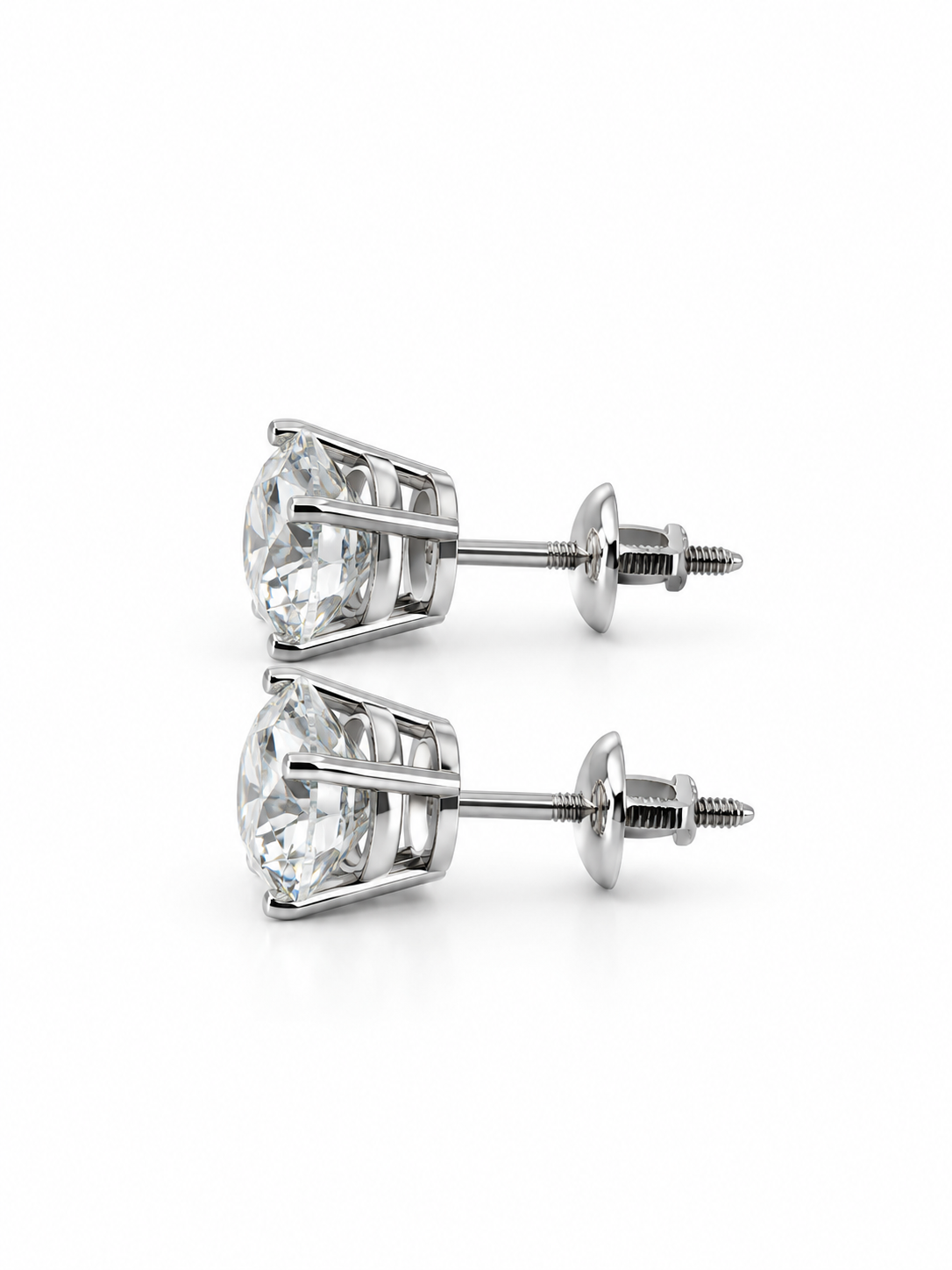 5.03 CTW IGI Certified Lab-Grown Diamond Stud Earrings in 14K White Gold
